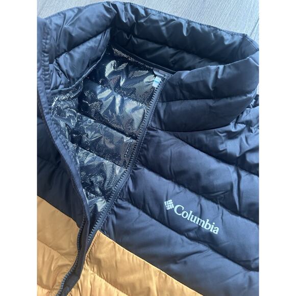 Columbia powder light jacket men’s size XL yellow black NEW WITH TAGS - Picture 2 of 6